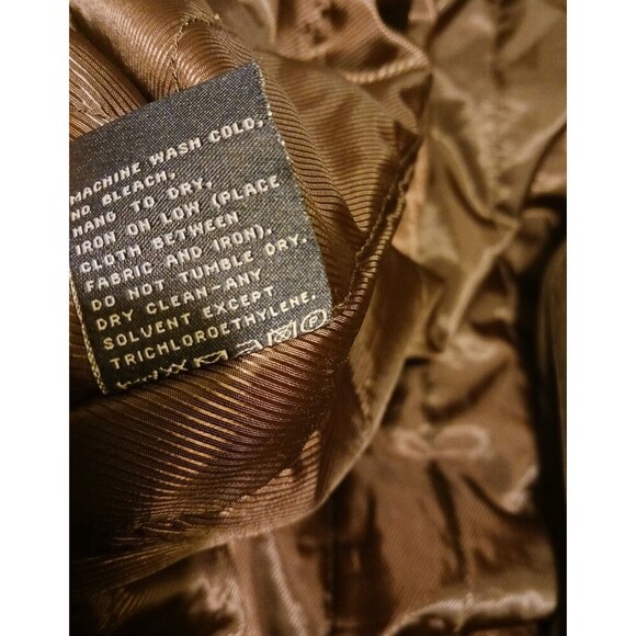 London Fog Men's Brown suede like jacket Quilt Lined Zipper Works Size‎ Large - Picture 9 of 15